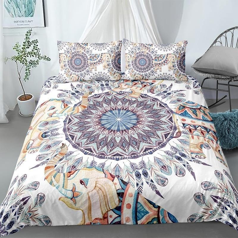 Housse de Couette Éléphant Mandala