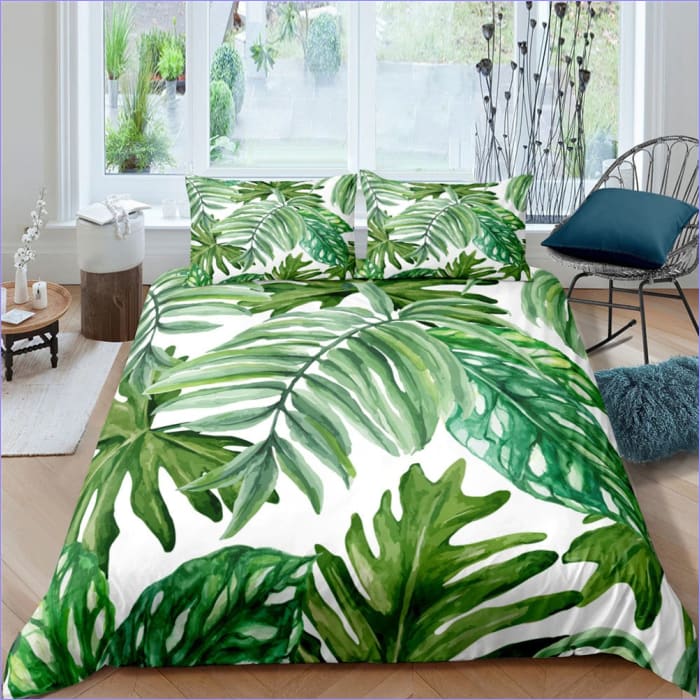 Housse de Couette Feuille Tropicale
