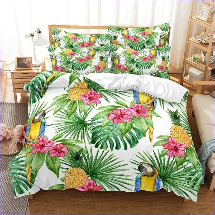 Housse de Couette Fleurie Ananas