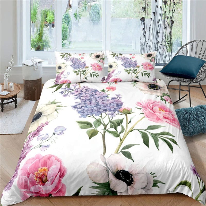 Housse de Couette Fleurie Style Vintage