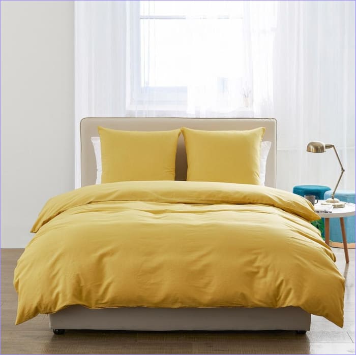 Housse de Couette Jaune Clair