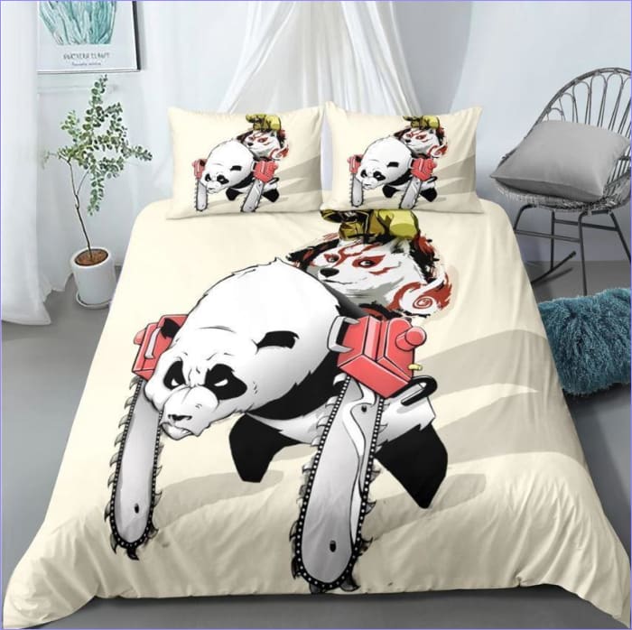 Housse de Couette Jaune Panda