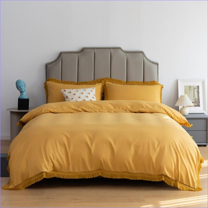 Housse de Couette Jaune Safran