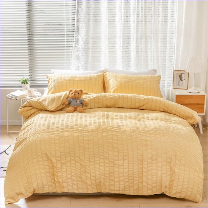 Housse de Couette Jaune Unie