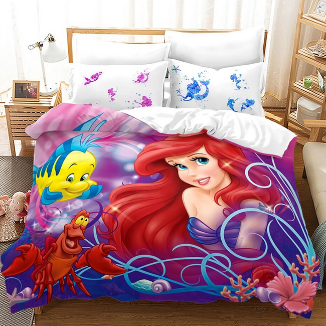 Housse de Couette La Petite Sirène, Polochon Et Sébastien