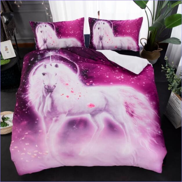 Housse de Couette Licorne Légendaire Rose