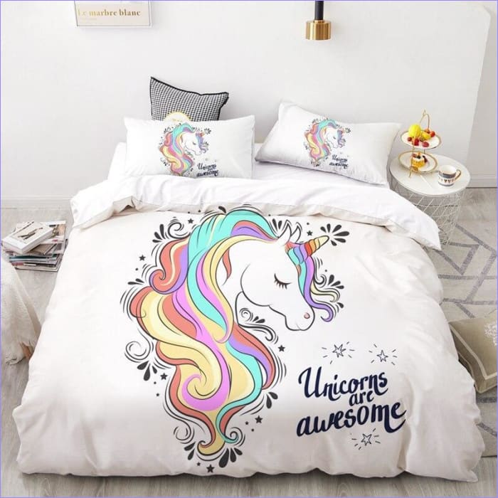 Housse de Couette Licorne Multicolore