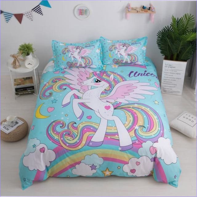 Housse de Couette Licorne Poney volant