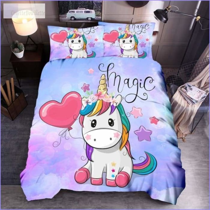Housse de Couette Licorne en fête