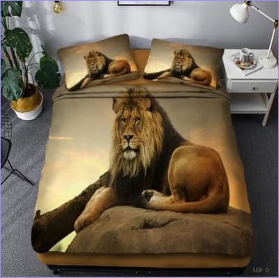 Housse de Couette Lion Soleil Couchant