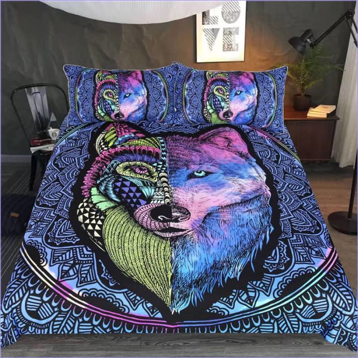 Housse de Couette Loup Bohème Double Jeu