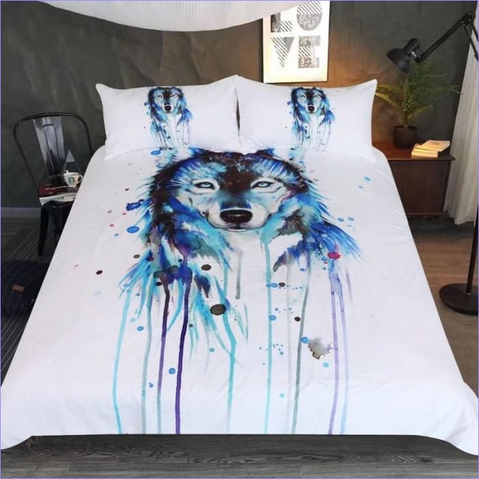 Housse de Couette Loup Froid hivernal