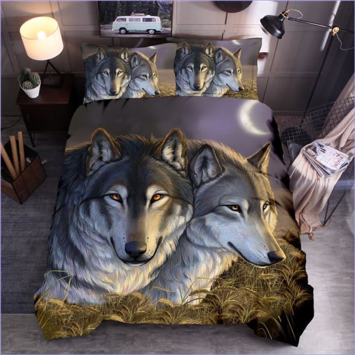 Housse de Couette Loup Style Dessin
