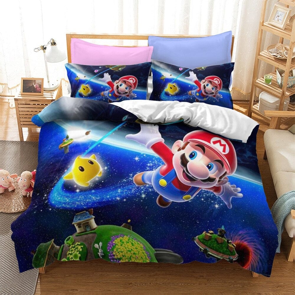 Housse de Couette Mario Galaxy 2 Places