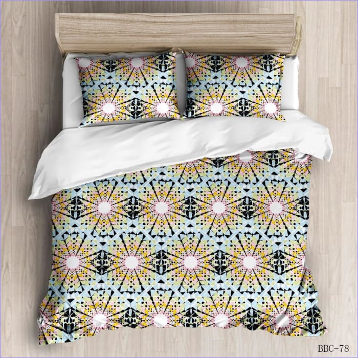 Housse de Couette Moderne Vertex Bleu Jaune