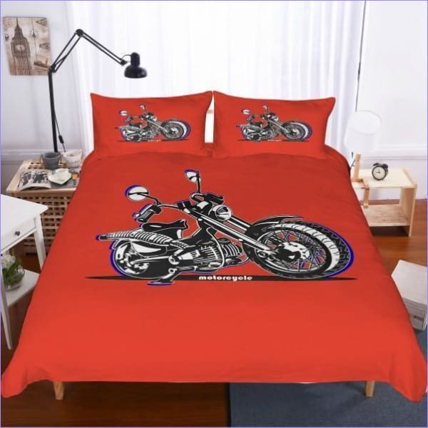 Housse de Couette Moto Rouge