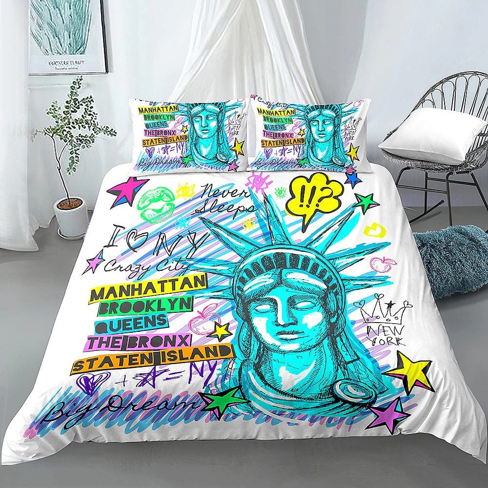 Housse de Couette New York 220x240 Statue De La Liberté