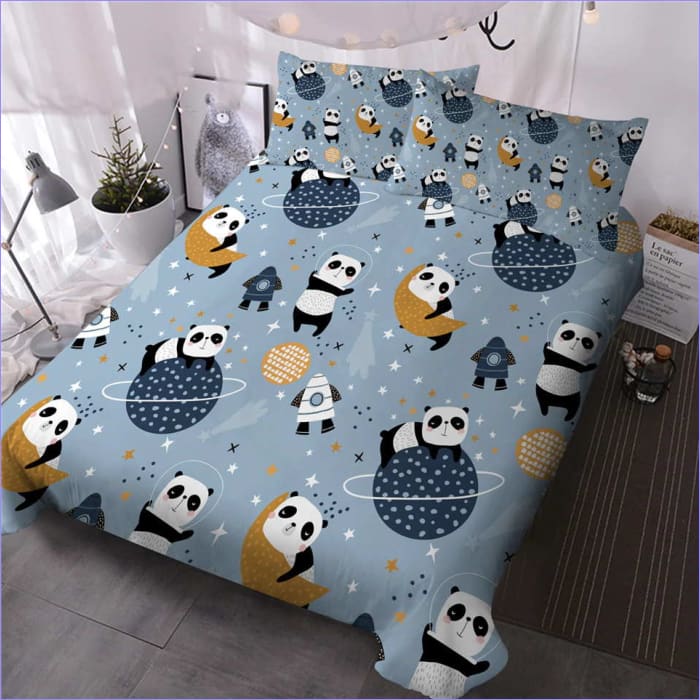 Housse de Couette Panda Astronaute