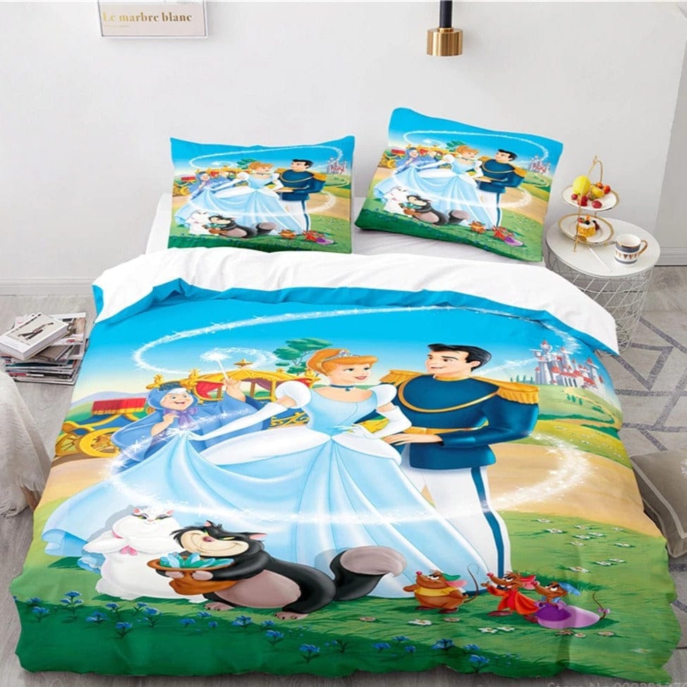 Housse de Couette Prince Princesse Cendrillon