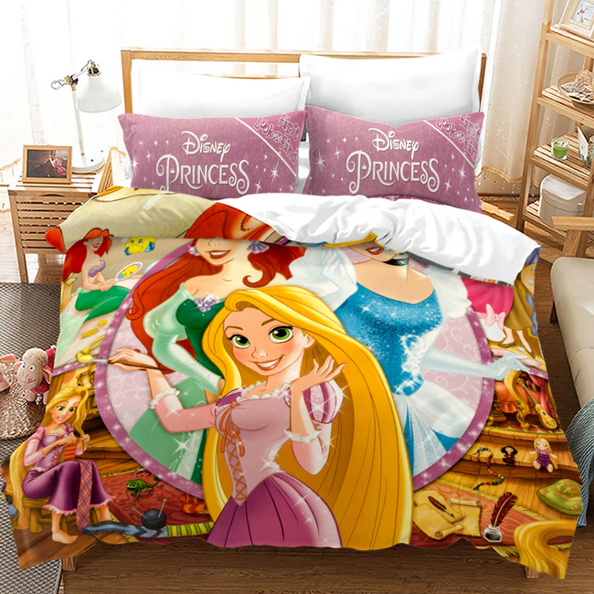 Housse de Couette Princesses Disney En Peinture