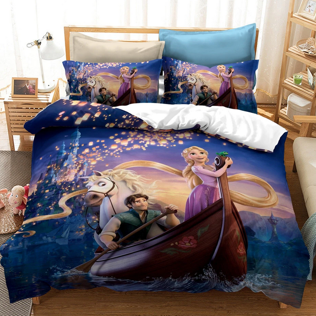 Housse de Couette Raiponce et Flynn Barque