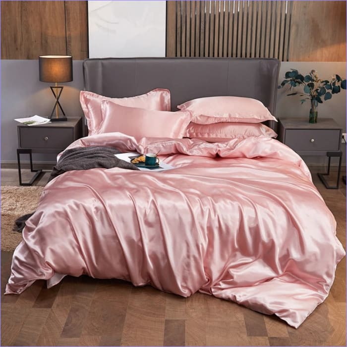 Housse de Couette Rose Satin