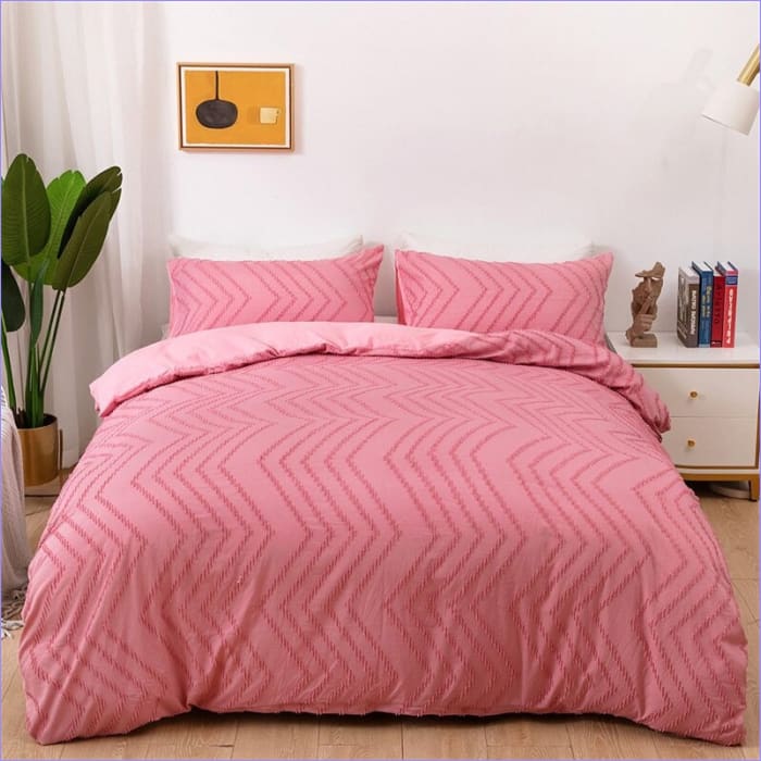 Housse de Couette Rose Vagues