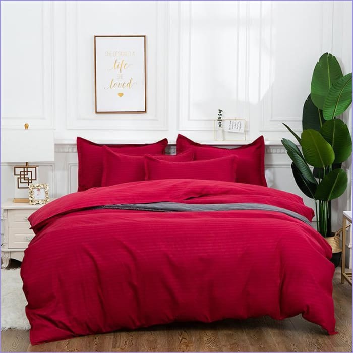 Housse de Couette Rouge 1 personne