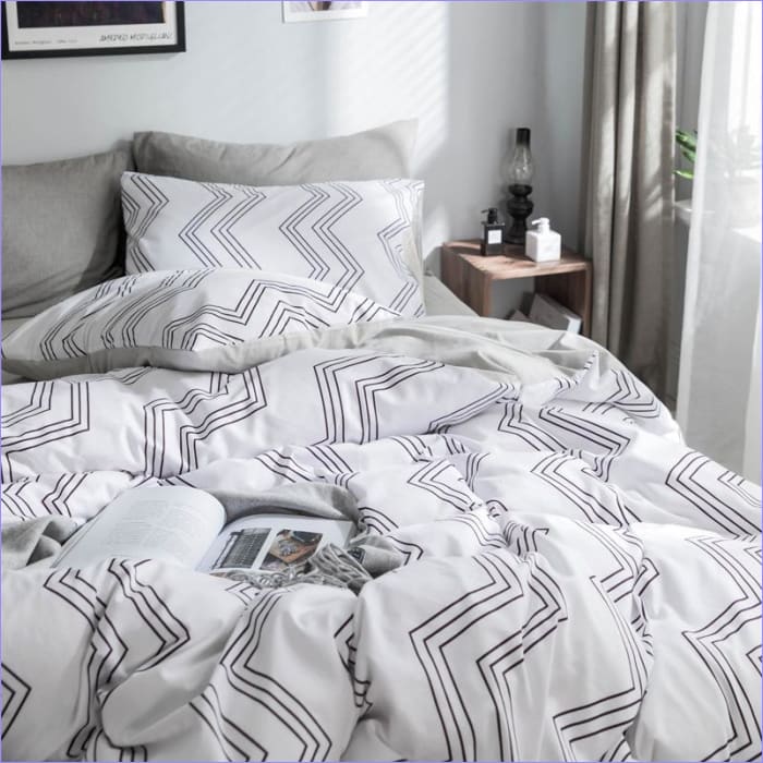 Housse de Couette Scandinave Chevrons