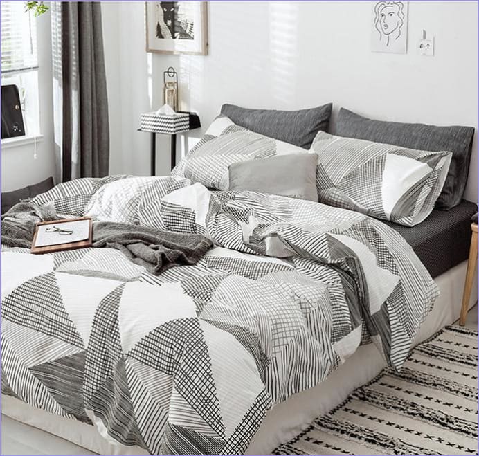 Housse de Couette Scandinave Nuances de Gris
