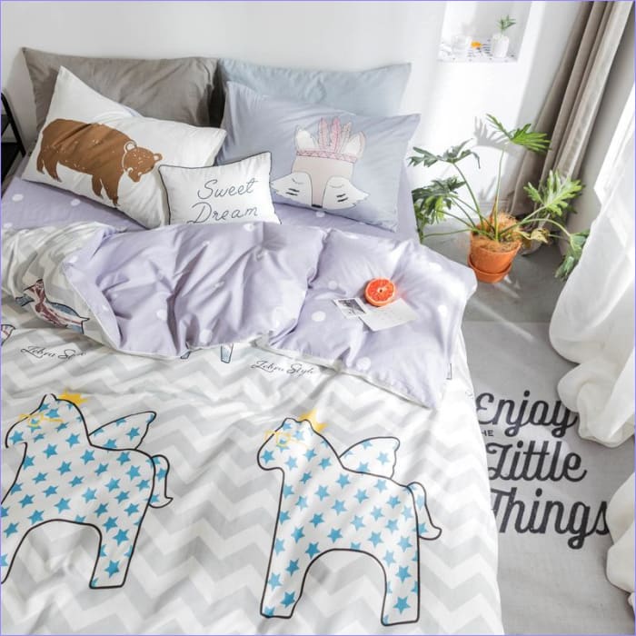 Housse de Couette Scandinave Sweet Dream Licorne Volante