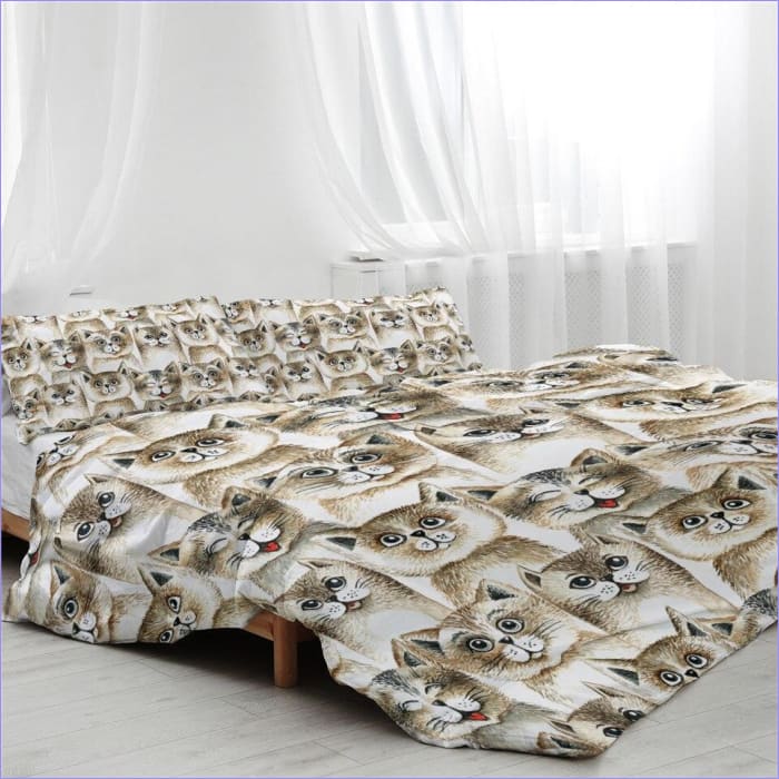 Housse de Couette Tête de Chat