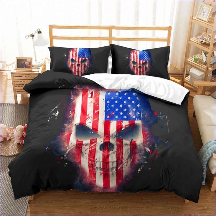 Housse de Couette Tête de Mort America