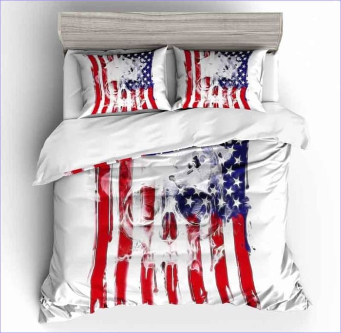 Housse de Couette Tête de Mort USA