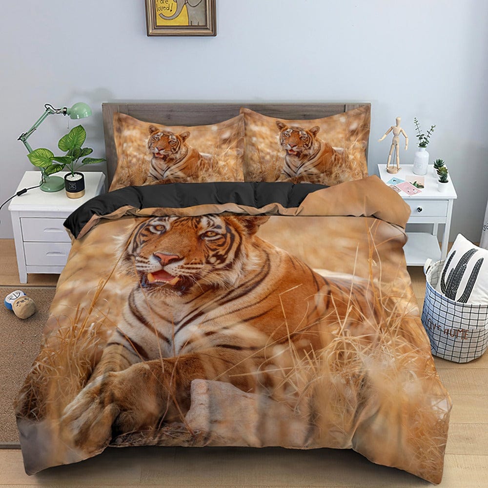 Housse de Couette Tigre 140x200 Brune