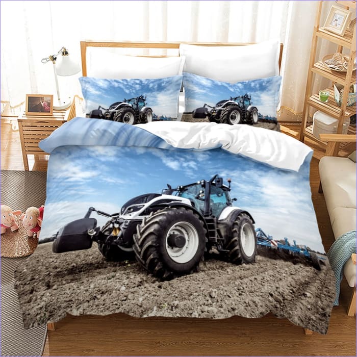 Housse de Couette Tracteur Blanc
