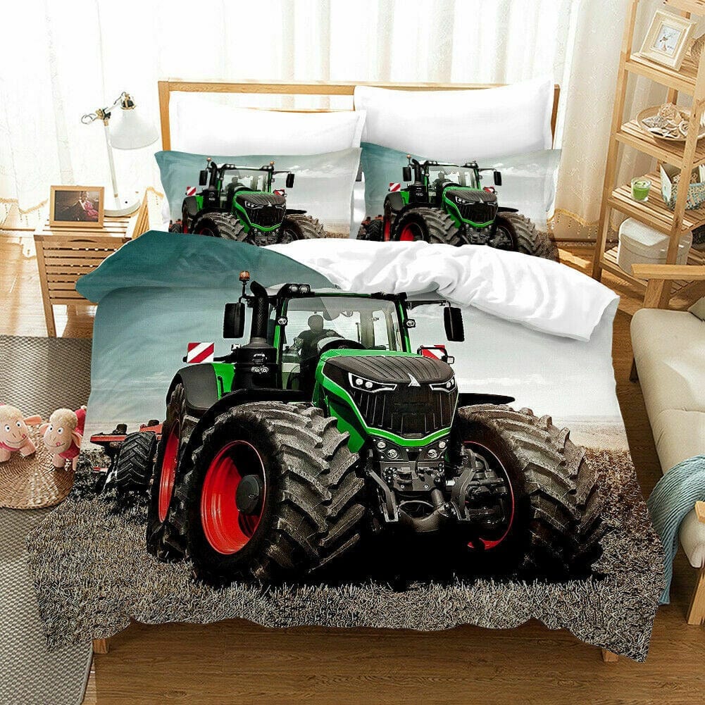 Housse de Couette Tracteur Massey Vert