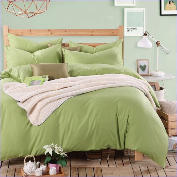 Housse de Couette Vert Tilleul