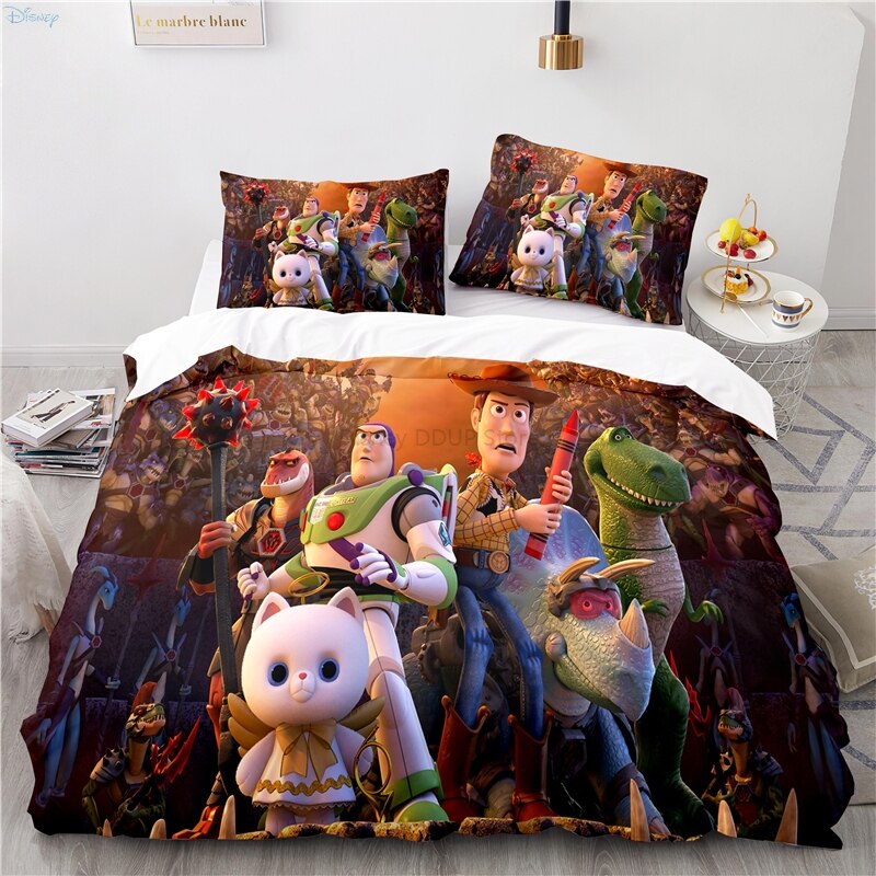 Housse de Couette Woody et Buzz l'Eclair Dinosaures