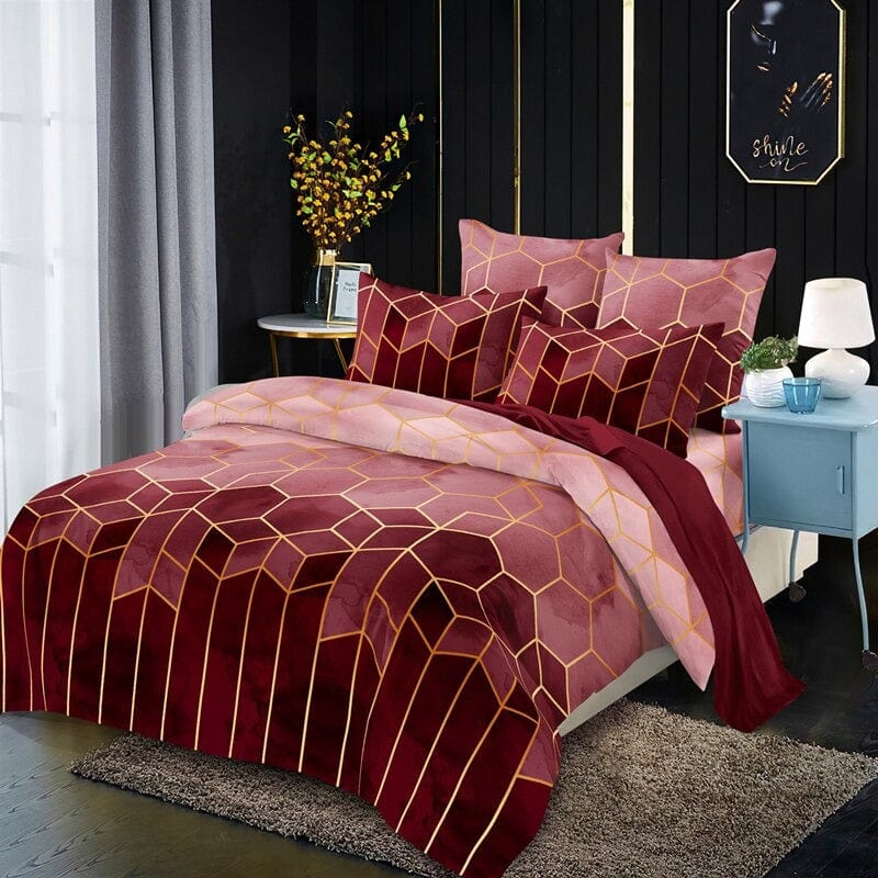 Housse de Couette avec Rose Rouge