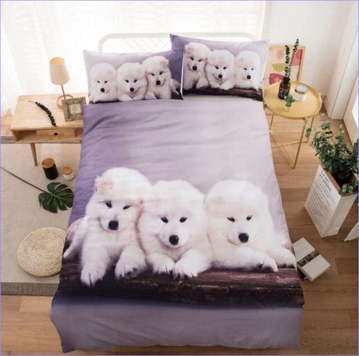 Housse de Couette petits Chiens blancs
