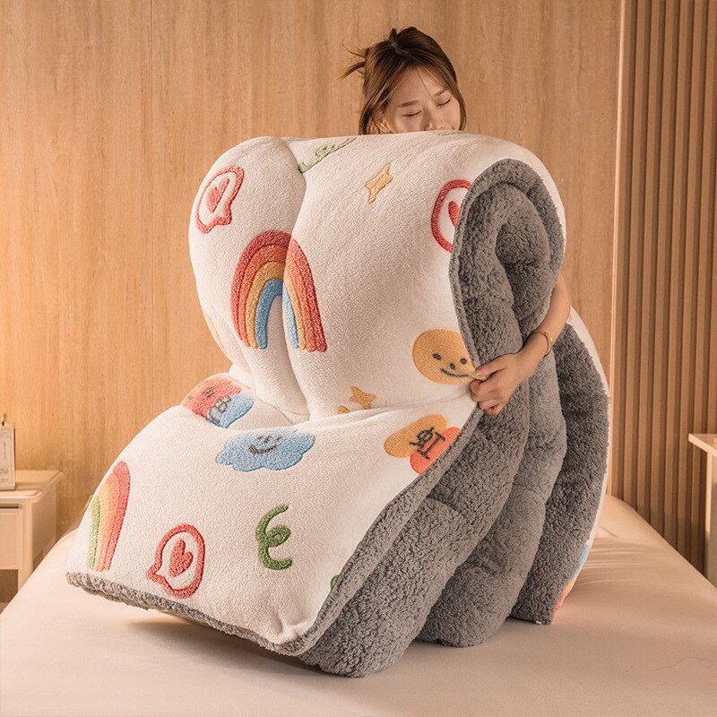 Couette Polaire Blanche et Grise