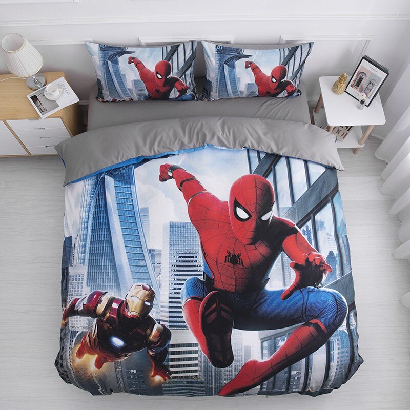 Ensemble de Literie Avengers Spider Man et Iron Man