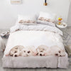 Housse De Couette 4 Chiots Blancs