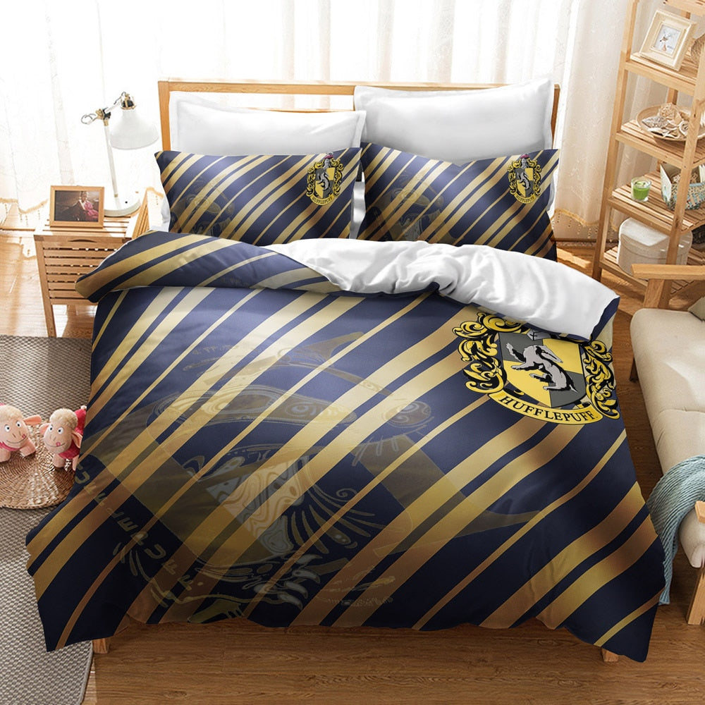 Housse De Couette A Rayures Jaunes Et Noires Harry Potter