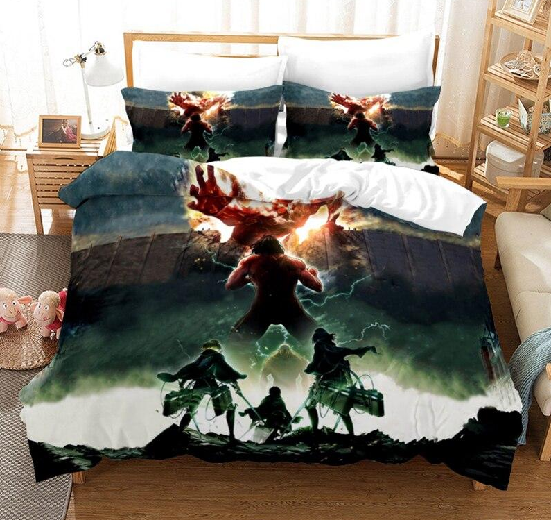 Housse De Couette Attaque Des Titans Mur Détruit