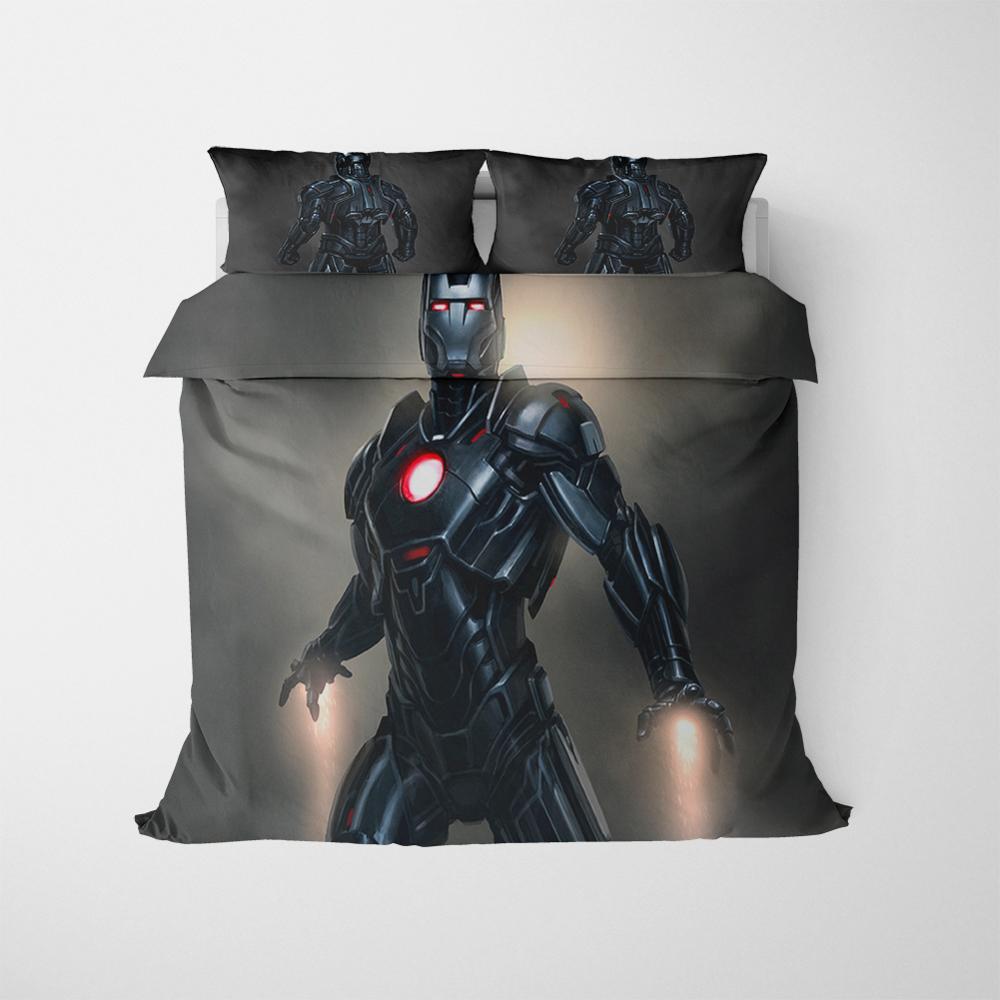 Housse De Couette Avengers Iron Man Armure Noire