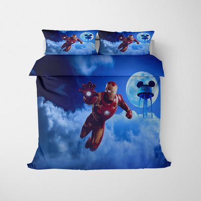 Housse De Couette Avengers Iron Man Dans Le Ciel