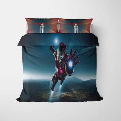 Housse De Couette Avengers Iron Man En Plein Vol