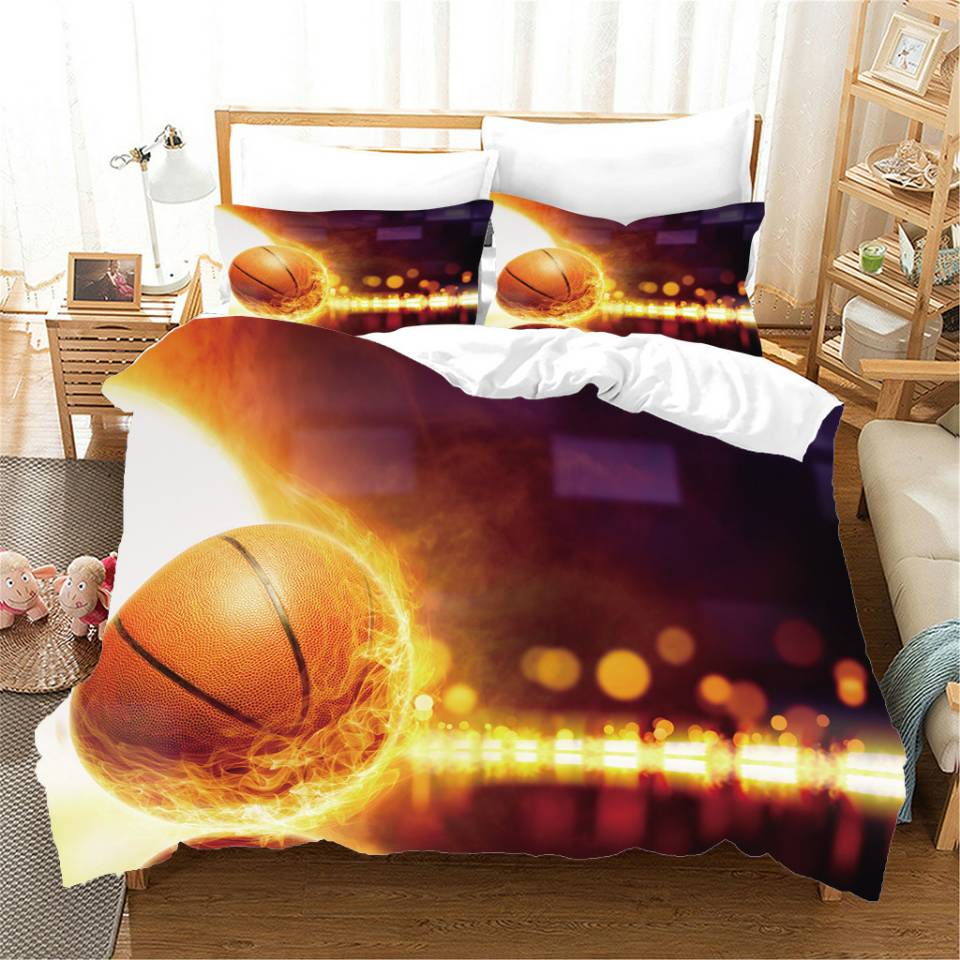 Housse De Couette Basket Ballon En Feu